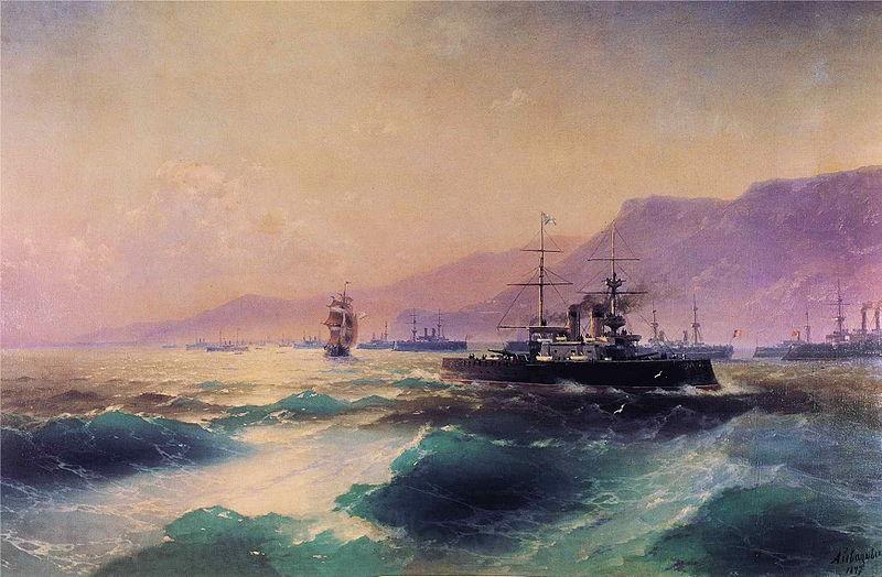Ivan Aivazovsky Gunboat off Crete Norge oil painting art